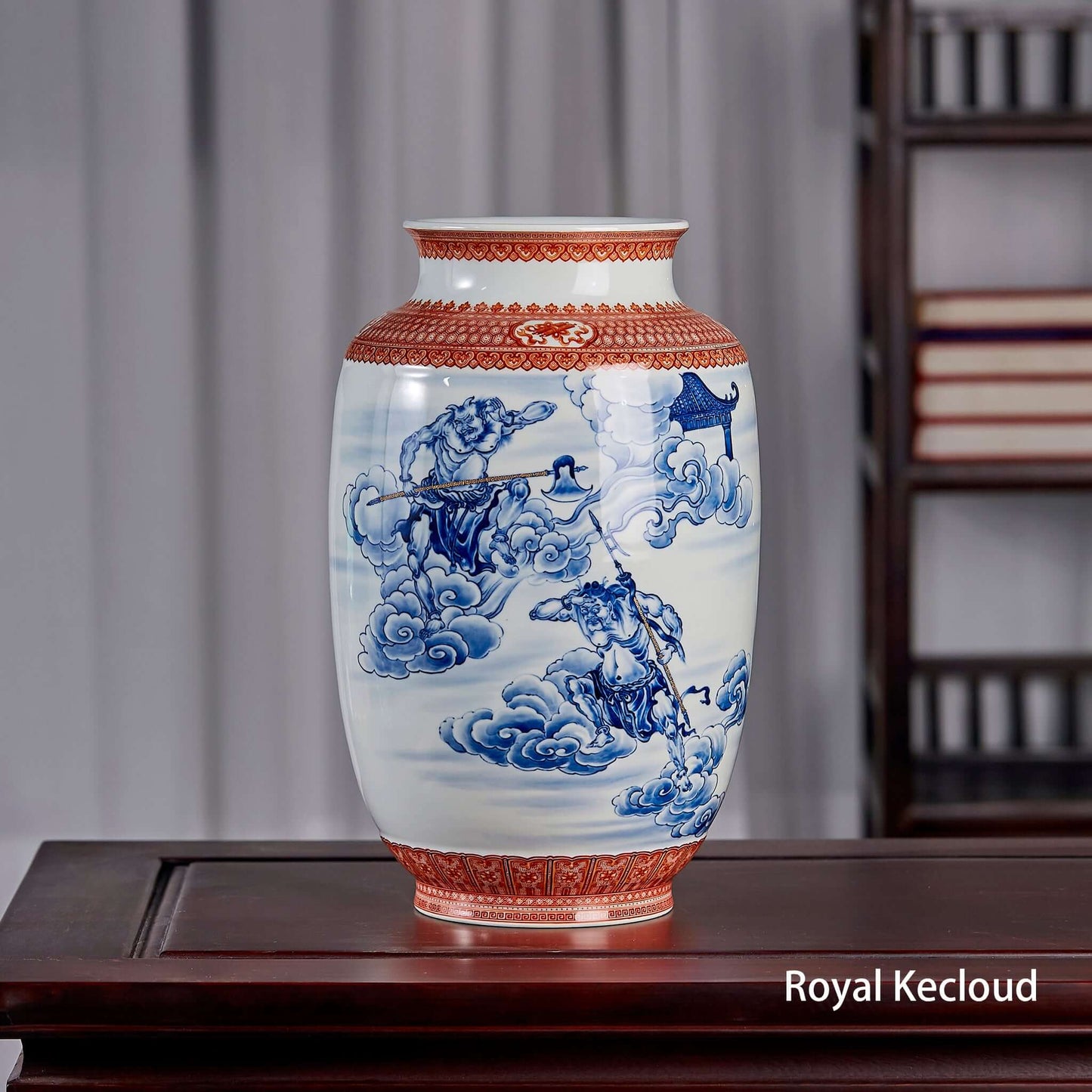 Blue and White Porcelain Vase featuring celestial legends and intricate motifs on a timeless design.