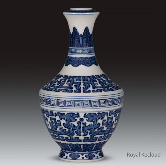 Imperial Blue and White Porcelain Vase | Qing Dynasty Qianlong |  ‘Dragon’