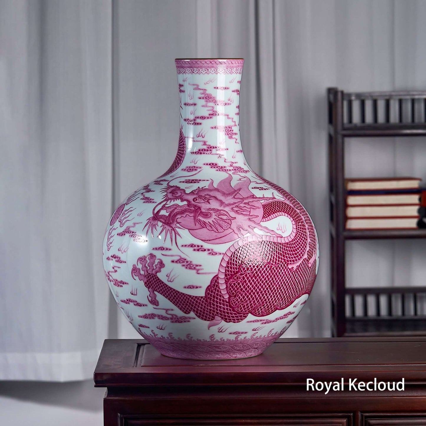 Enamel Ceramic Vase Tianqiuping | Falangcai Ceramics | Qing Dynasty