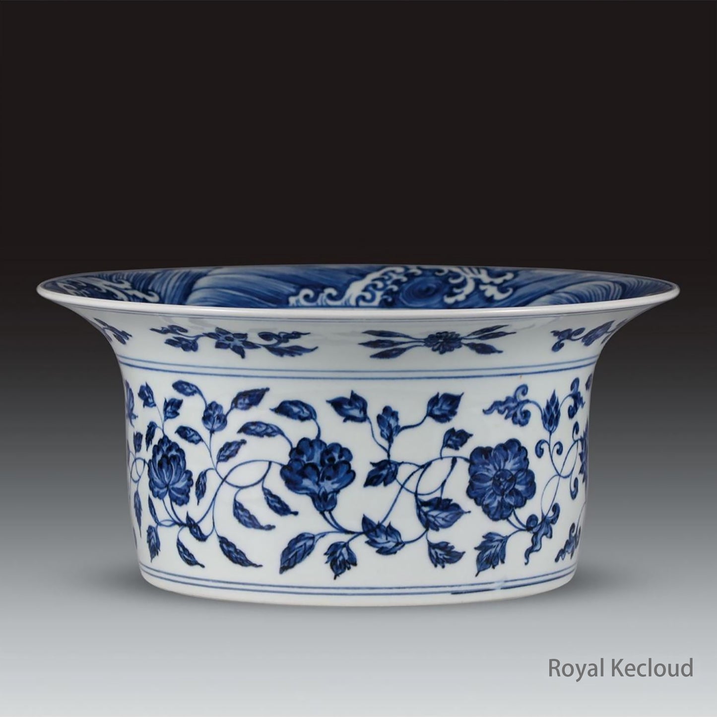 Imperial Porcelain Basin | Ming Dynasty Yongle | Blue and White ‘Floral’ Basin