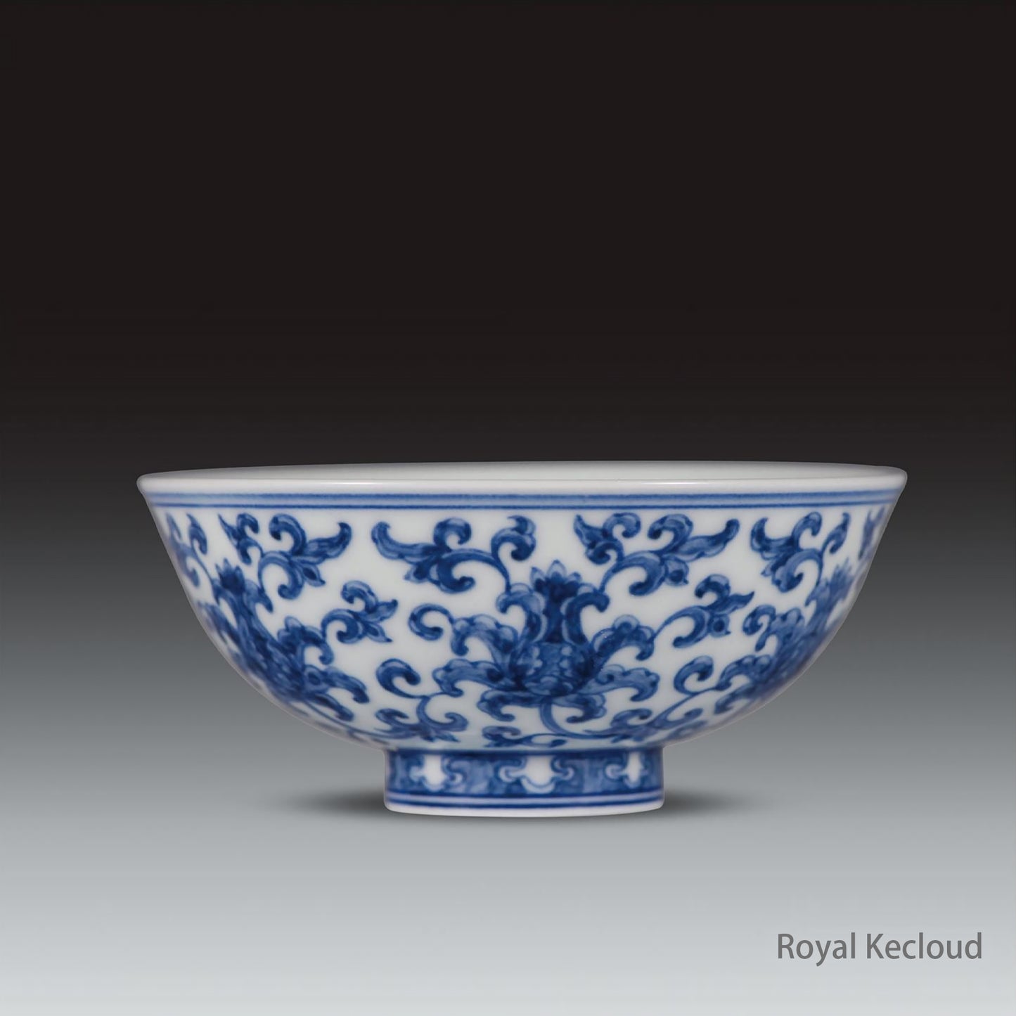 Imperial Porcelain Bowl | Ming Dynasty Chenghua | Blue and White ‘Lotus Scroll’ Porcelain Bowl