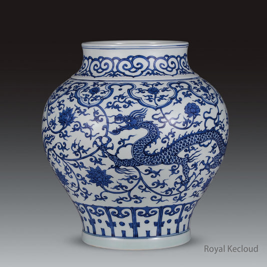 Imperial Porcelain Jar | Ming Dynasty Wanli | Imperial Blue and White ‘Dragon and Phoenix’ Jar