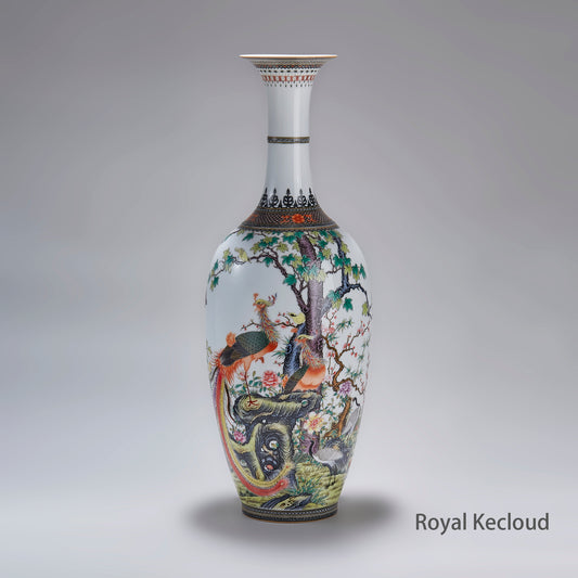 Imperial Porcelain Vase | Emperor Qianlong Large Enamelled ‘Bird & Flowers’ – Qing Dynasty