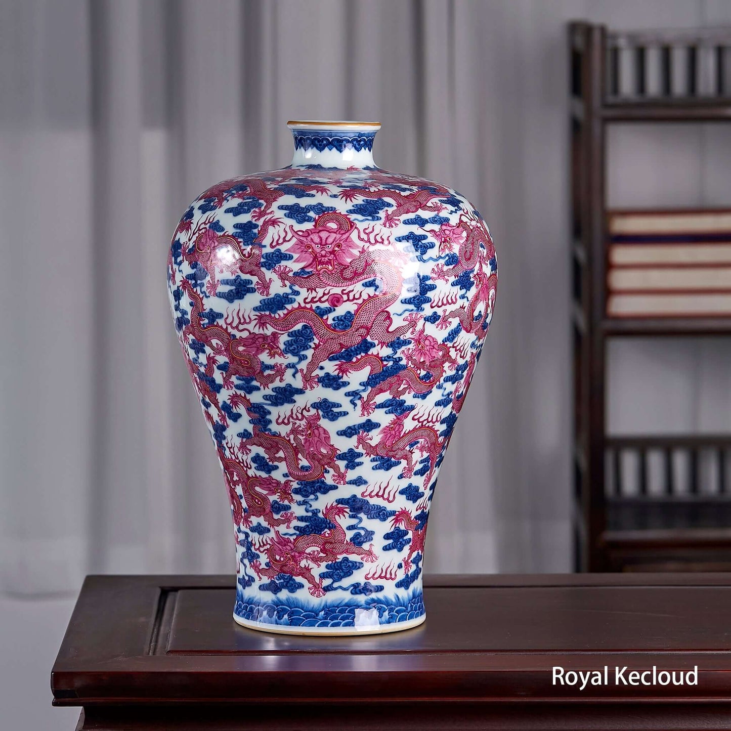 Blue and White Vase Meiping | Imperial Porcelain Vase | Qing Dynasty