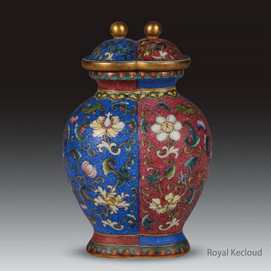 Imperial Porcelain Vase | Qing Dynasty Qianlong | Ruby-Ground and Blue-Ground Enamel ‘Lotus’