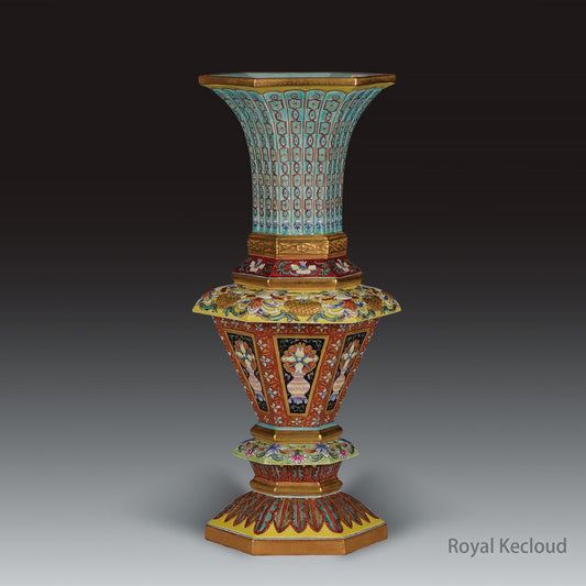 Imperial Porcelain Vase | Qing Dynasty Yongzheng | Imperial Yellow-Ground Enameled Hexagonal Vase