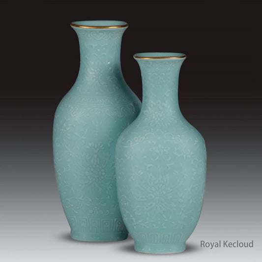 Royal Porcelain Vase | Qing Dynasty Qianlong | Turquoise-Glazed Conjoined Vase