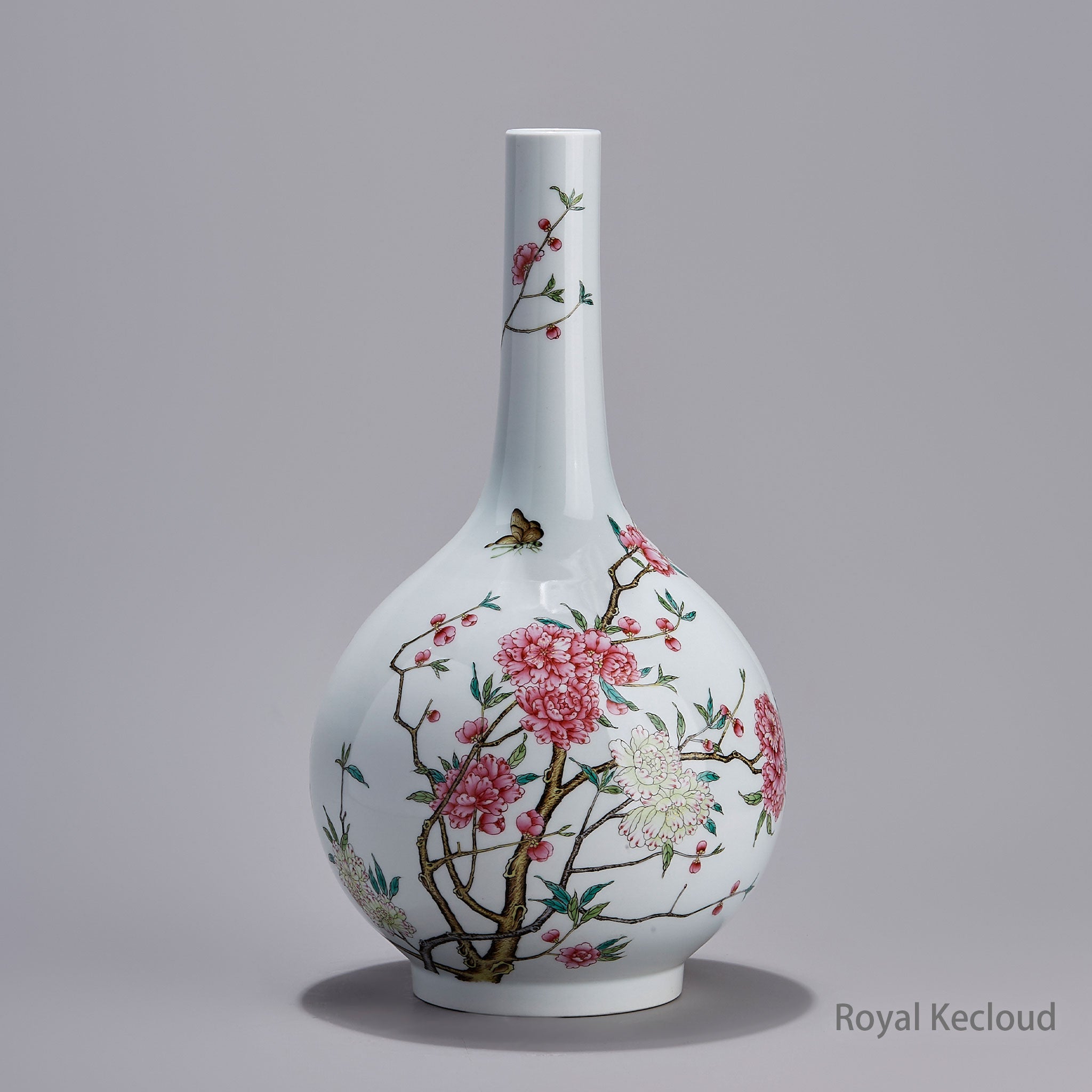 Imperial Porcelain Vase | Qing Dynasty Yongzheng | Famille Rose ‘Peach Blossom’ Vase