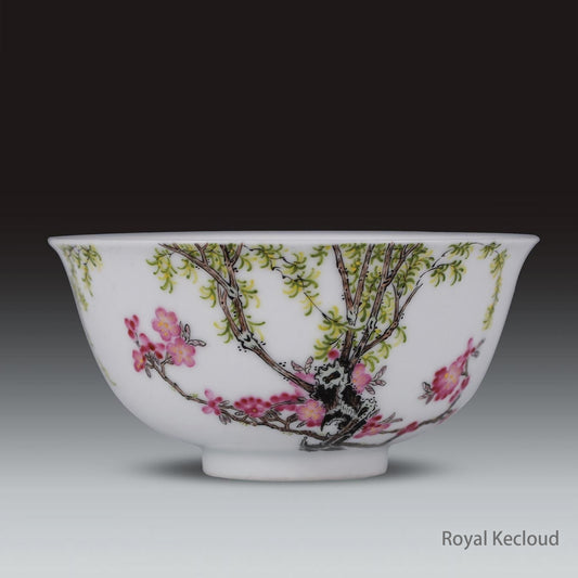 Chinese Ancient Royal Qing Dynasty Enamelled Falangcai ‘Swallow’ Bowl