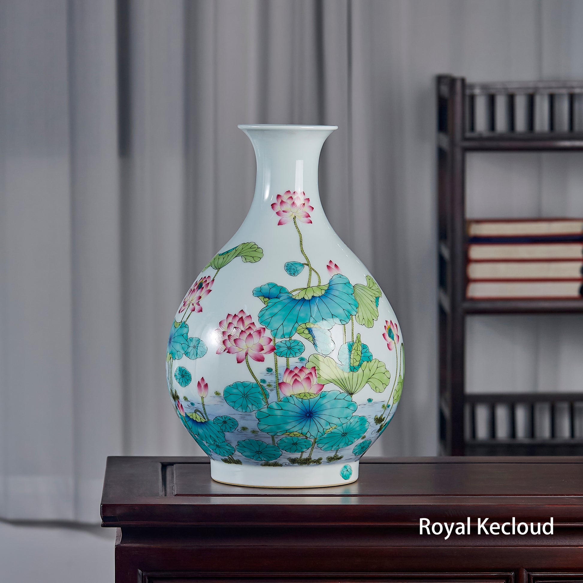 Famille Rose ‘Lotus Pond’ Yuhuchun Porcelain Vase | Qing Dynasty Qianlong Emperor Official Kiln