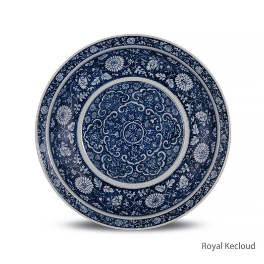 Imperial Porcelain Dish | Yuan Dynasty | Blue and White ‘Floral’ Deep Porcelain Dish