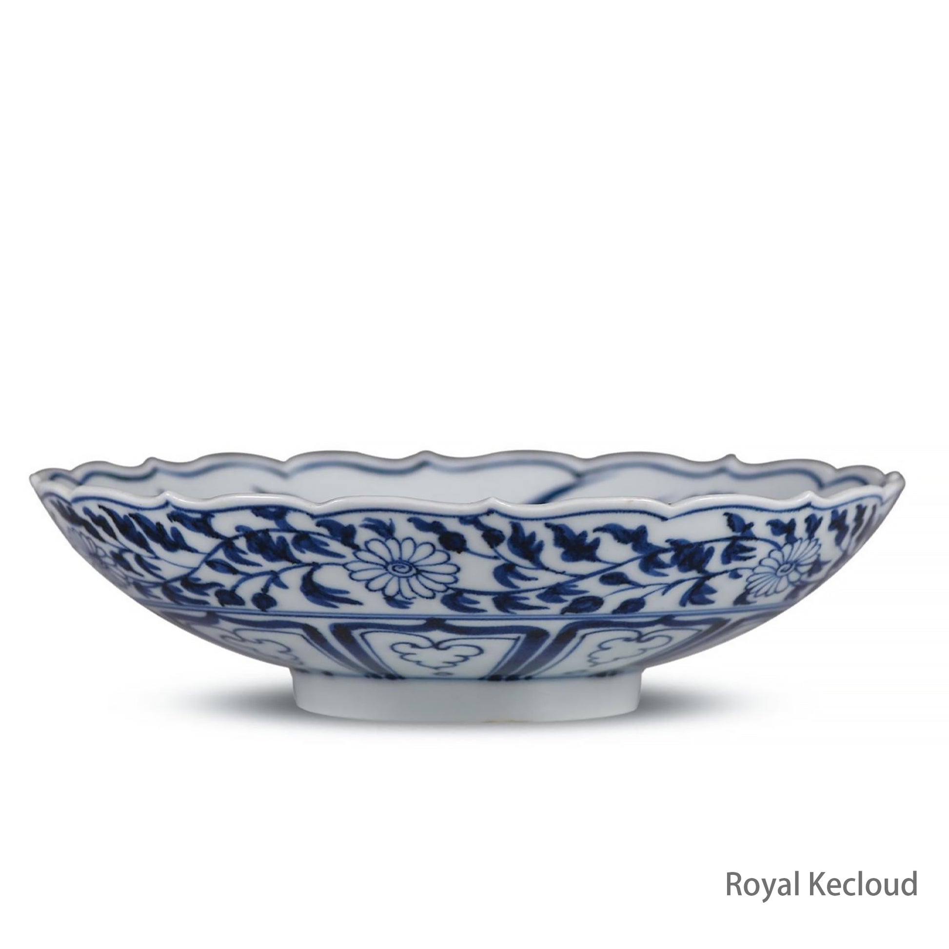 Imperial Porcelain Dish | Yuan Dynasty | Blue and White ‘Lotus and Mandarin Ducks’ Porcelain Dish
