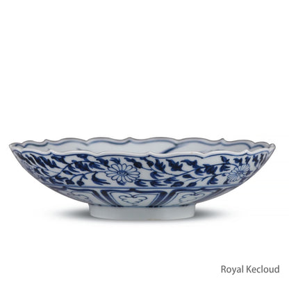 Imperial Porcelain Dish | Yuan Dynasty | Blue and White ‘Lotus and Mandarin Ducks’ Porcelain Dish
