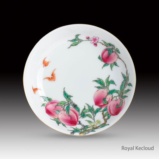 Royal Style Porcelain Peaches Pattern Dish